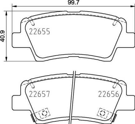 Sada brzdových destiček, kotoučová brzda BREMBO