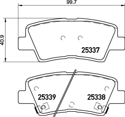 Sada brzdových destiček, kotoučová brzda BREMBO