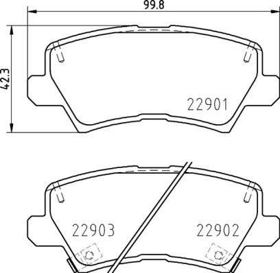 Sada brzdových destiček, kotoučová brzda BREMBO