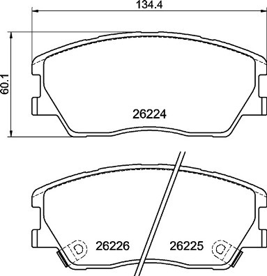 Sada brzdových destiček, kotoučová brzda BREMBO