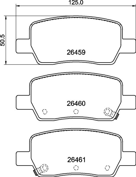 Sada brzdových destiček, kotoučová brzda BREMBO