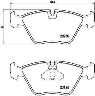 Sada brzdových destiček, kotoučová brzda BREMBO