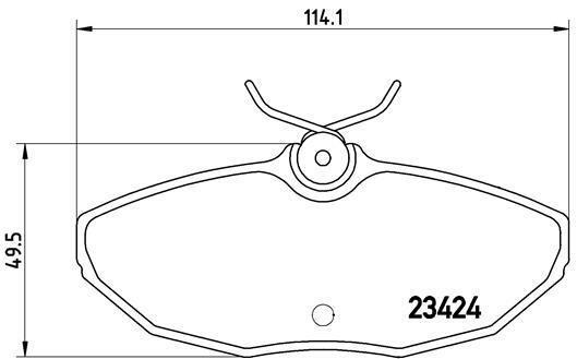 Sada brzdových destiček, kotoučová brzda BREMBO