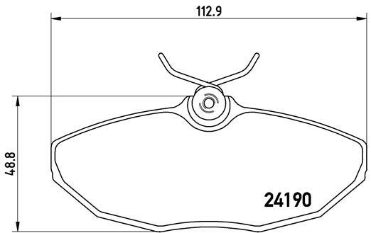 Sada brzdových destiček, kotoučová brzda BREMBO