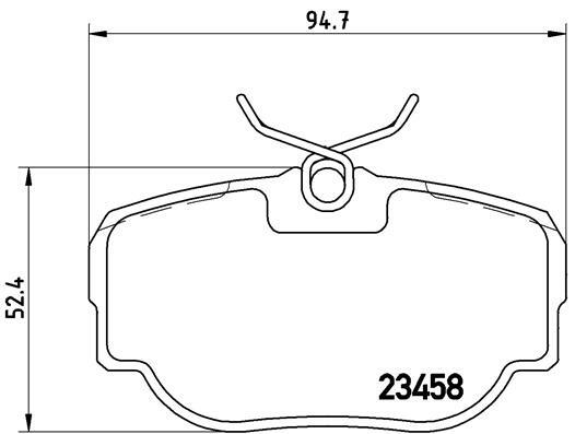 Sada brzdových destiček, kotoučová brzda BREMBO