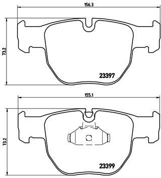 Sada brzdových destiček, kotoučová brzda BREMBO