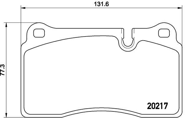 Sada brzdových destiček, kotoučová brzda BREMBO