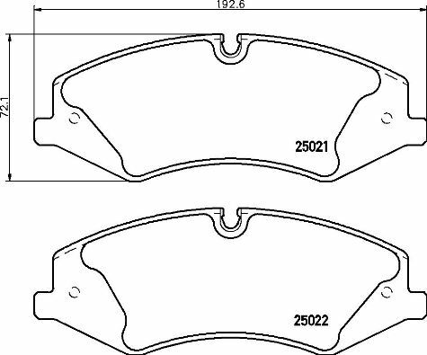 Sada brzdových destiček, kotoučová brzda BREMBO