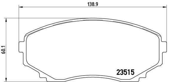 Sada brzdových destiček, kotoučová brzda BREMBO