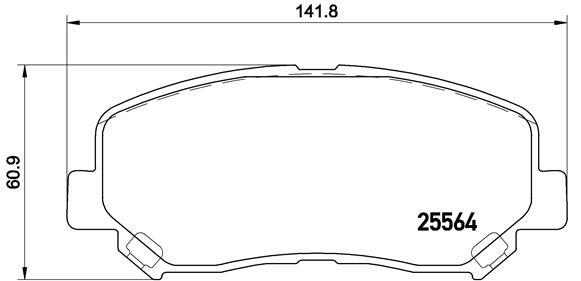 Sada brzdových destiček, kotoučová brzda BREMBO