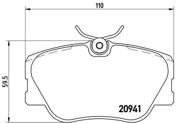 Sada brzdových destiček, kotoučová brzda BREMBO