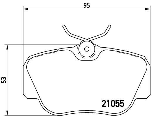 Sada brzdových destiček, kotoučová brzda BREMBO