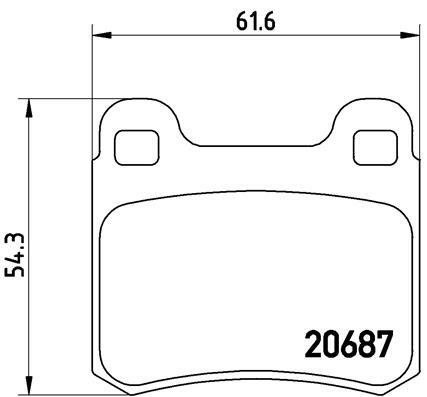 Sada brzdových destiček, kotoučová brzda BREMBO