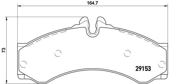 Sada brzdových destiček, kotoučová brzda BREMBO