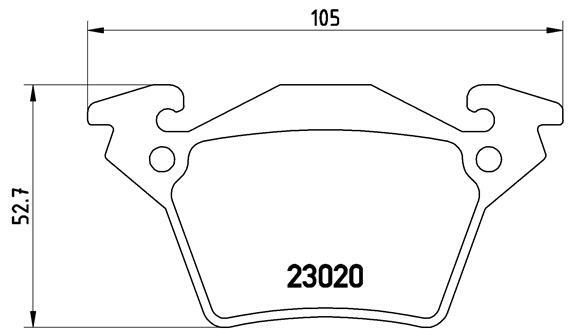 Sada brzdových destiček, kotoučová brzda BREMBO