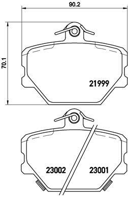 Sada brzdových destiček, kotoučová brzda BREMBO