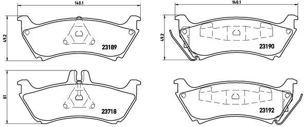 Sada brzdových destiček, kotoučová brzda BREMBO