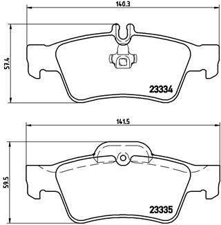 Sada brzdových destiček, kotoučová brzda BREMBO