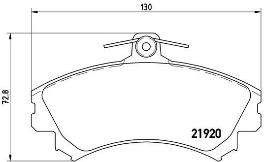 Sada brzdových destiček, kotoučová brzda BREMBO