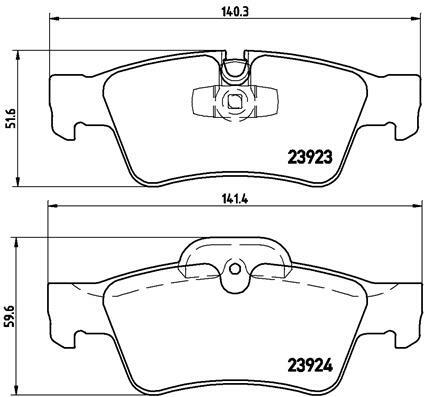 Sada brzdových destiček, kotoučová brzda BREMBO