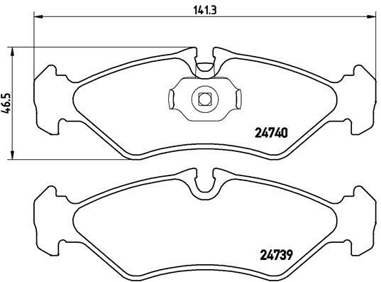 Sada brzdových destiček, kotoučová brzda BREMBO