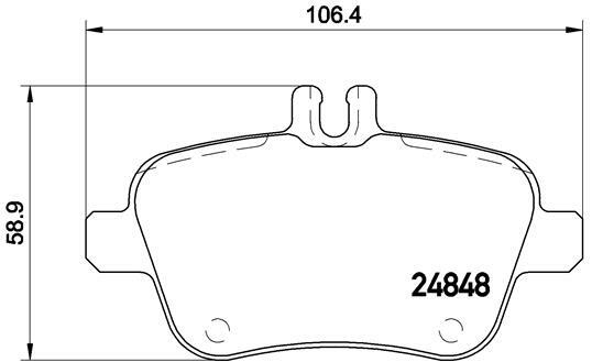 Sada brzdových destiček, kotoučová brzda BREMBO