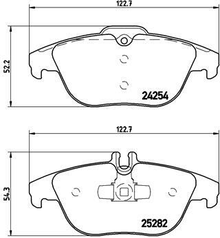 Sada brzdových destiček, kotoučová brzda BREMBO