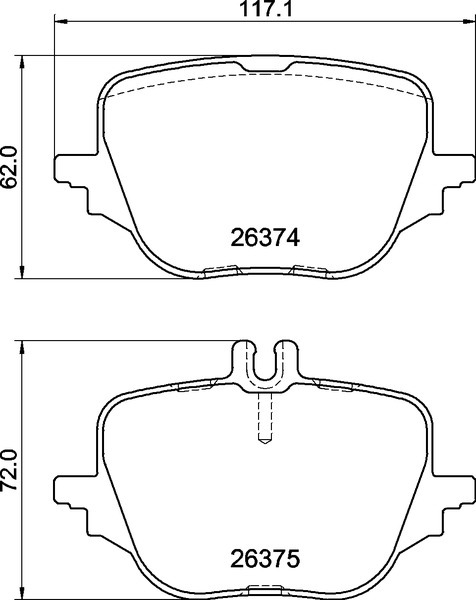 Sada brzdových destiček, kotoučová brzda BREMBO