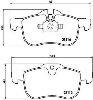 Sada brzdových destiček, kotoučová brzda BREMBO