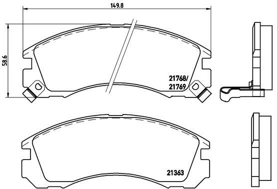 Sada brzdových destiček, kotoučová brzda BREMBO