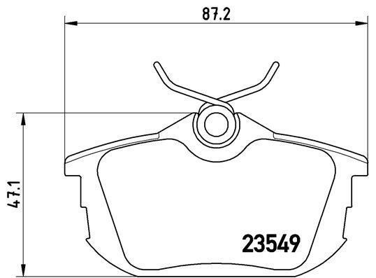 Sada brzdových destiček, kotoučová brzda BREMBO