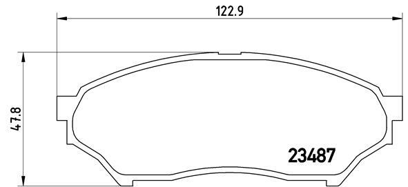 Sada brzdových destiček, kotoučová brzda BREMBO