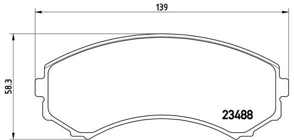 Sada brzdových destiček, kotoučová brzda BREMBO