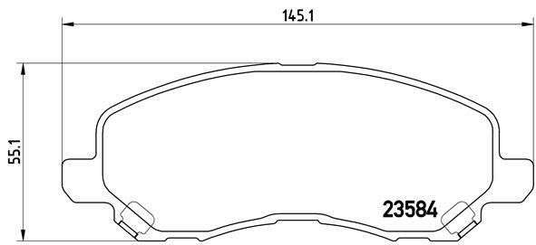 Sada brzdových destiček, kotoučová brzda BREMBO