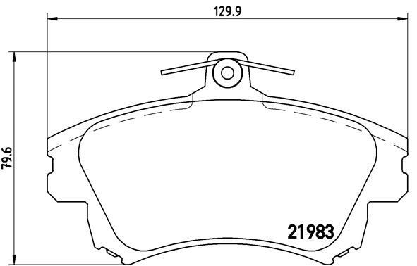 Sada brzdových destiček, kotoučová brzda BREMBO