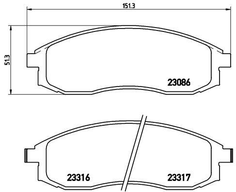 Sada brzdových destiček, kotoučová brzda BREMBO