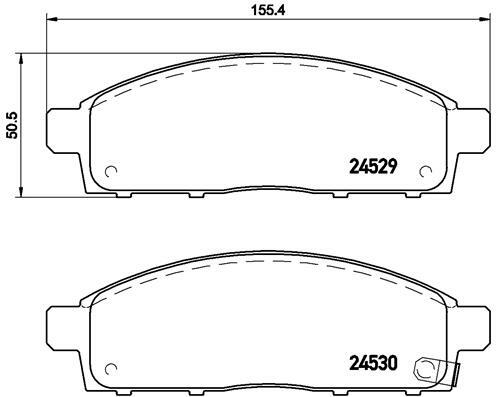 Sada brzdových destiček, kotoučová brzda BREMBO