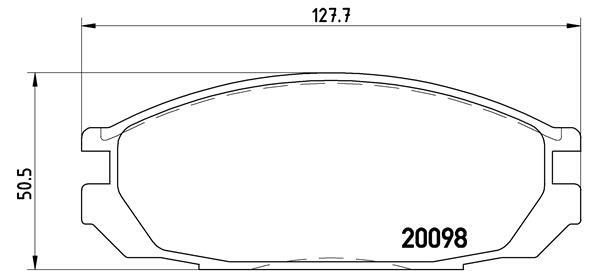 Sada brzdových destiček, kotoučová brzda BREMBO