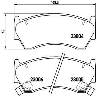 Sada brzdových destiček, kotoučová brzda BREMBO