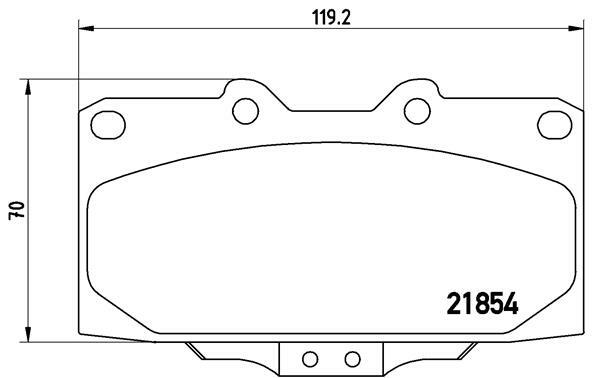 Sada brzdových destiček, kotoučová brzda BREMBO