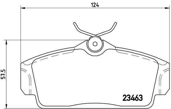 Sada brzdových destiček, kotoučová brzda BREMBO