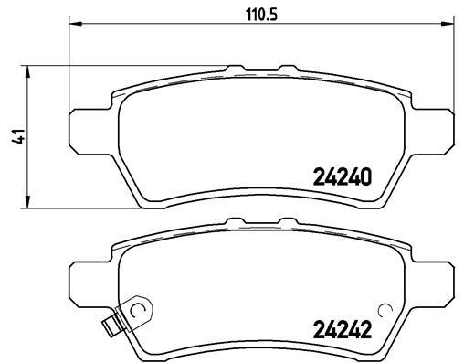 Sada brzdových destiček, kotoučová brzda BREMBO