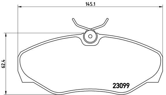 Sada brzdových destiček, kotoučová brzda BREMBO