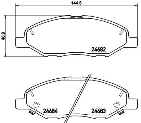 Sada brzdových destiček, kotoučová brzda BREMBO