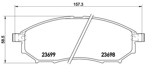 Sada brzdových destiček, kotoučová brzda BREMBO