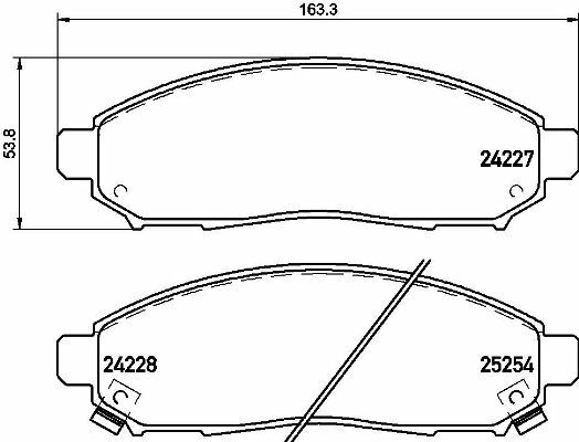 Sada brzdových destiček, kotoučová brzda BREMBO