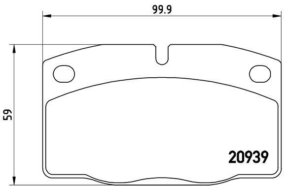 Sada brzdových destiček, kotoučová brzda BREMBO