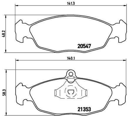 Sada brzdových destiček, kotoučová brzda BREMBO