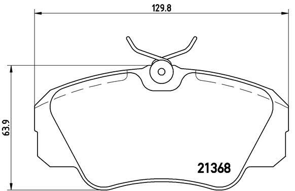 Sada brzdových destiček, kotoučová brzda BREMBO