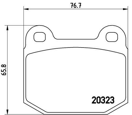 Sada brzdových destiček, kotoučová brzda BREMBO